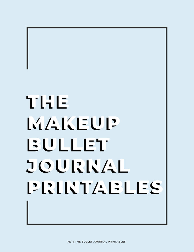 Makeup Bullet Journal: Your Makeup Routine Companion (eBook)